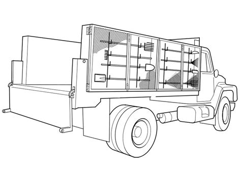 coloring page truck  printable coloring pages img
