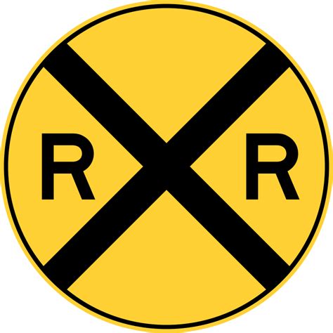 railroad  warning sign mutcd   usa openclipart