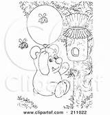 Balloon Outline Bear Coloring Using Royalty Clipart Hive Float Honey Illustration Bannykh Alex Rf sketch template