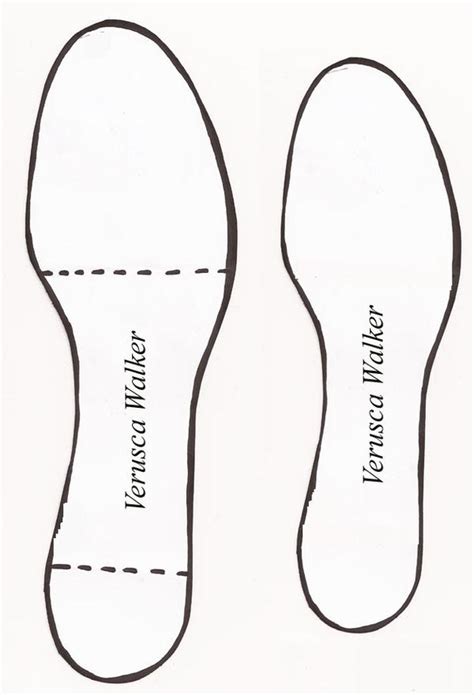 shoe template  verusca  deviantart