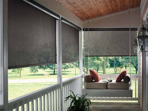 delightful  intimate  season screened porch ideas porch shades patio blinds