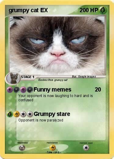 Pokémon Grumpy Cat Ex 20 20 Funny Memes My Pokemon Card