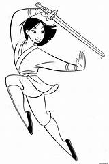 Mulan Combattante Epee sketch template