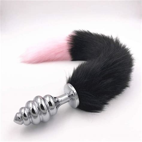 Stainless Steel Anal Plug Tail Long Fun Store Anal Plug