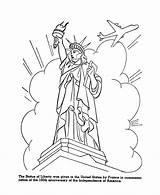Liberty Statue Coloring Pages Drawing Symbols Printable Usa Sheet American Printables Places Face Patriotic Print History Go Flag Printing Help sketch template