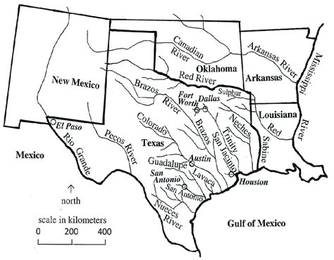 map  texas rivers map