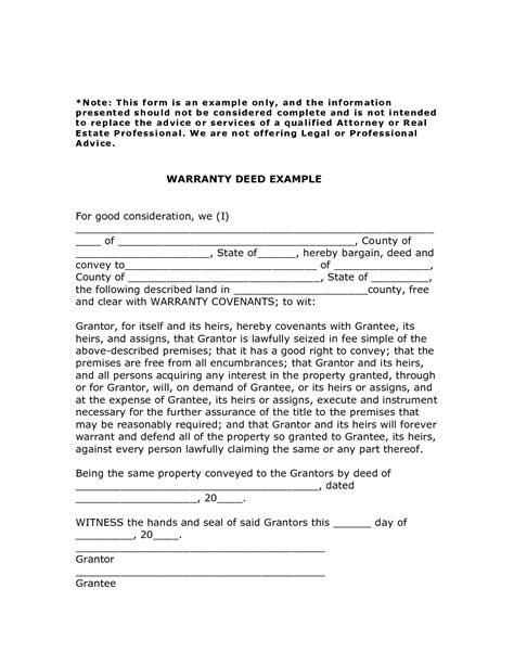 special warranty deed   printable documents