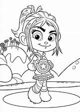 Ralph Coloring Kids Pages Wreck Disney Fun Vanellope sketch template