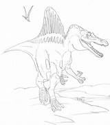 Spinosaurus sketch template