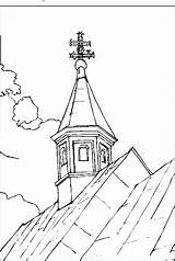 Turm Gotteshaus Kleinem Religion Malvorlagen Malvorlage Titel Gratis sketch template