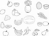 Fruit Coloring Pages Printable Kids sketch template