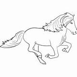 Horse Coloring Pages Icelandic Color Printable Toddler Articles sketch template