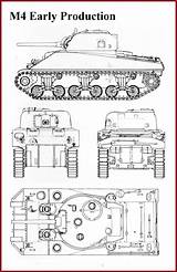 M4 Sherman sketch template