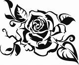 Rose Tribal Drawing Vector Abstract Clipart Stock Rosas Silhouette Tattoo Illustration Designs Tattoos Stencil Drawings Flower Coloring Transparent Background Pages sketch template