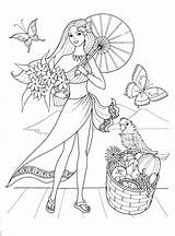 Coloring Pages Fashion Adults Printable Kids Popular sketch template