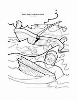 Coloring Ship Paul Storm Bible Pages Wrecks Kids God Silas Jail Stories Pauls sketch template