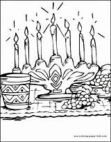 Coloring Kwanzaa Pages Kids Color Holiday Candles Sheets December Printables Printable Adult Book Christmas Back sketch template