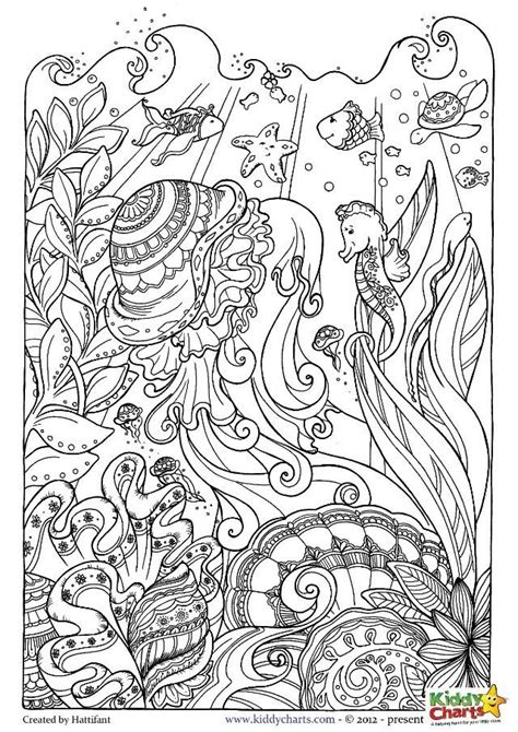 ocean colouring pages  kids  adults