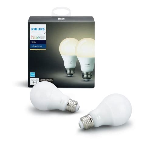 philips hue hue white  led  equivalent dimmable smart wireless bulb  pack