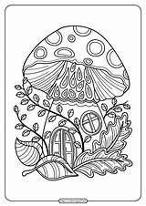 Mushroom sketch template