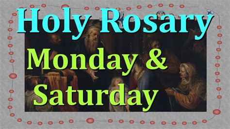 holy rosary monday saturday joyful mysteries youtube