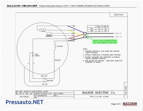leeson single phase motor wiring diagram