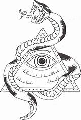 Illuminati Eye Drawing Tattoo Tattoos Getdrawings Snake Choose Board Simple Symbols sketch template