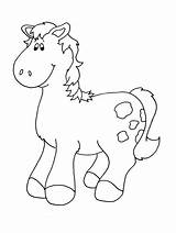 Horse Coloring Pages Horses Caballos Imprimir Animals Cartoon Colorear Para Colouring Dibujo Baby Pony Color Print Printable Pdf Coloringpagebook Thousands sketch template