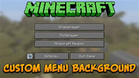 minecraft     custom menu background tutorial youtube
