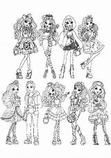 Coloring Ever High After Pages Girls Characters Print sketch template
