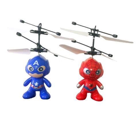 rc superman action figure drone rc helicopter kids toys quadcopter childrens gifts drones
