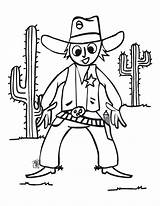 Coloring Pages Cowboy Western Kids West Printable Wild Desert Drawing Coloring4free Christmas Para Color Books Bandit Town Halo Getcolorings Library sketch template