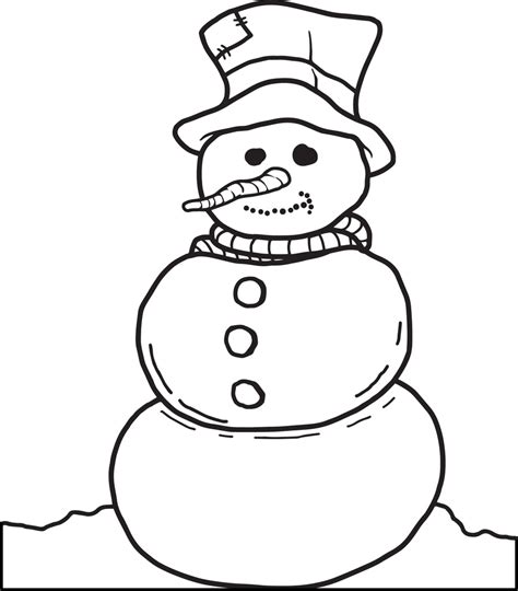 printable snowman coloring page  kids  supplyme