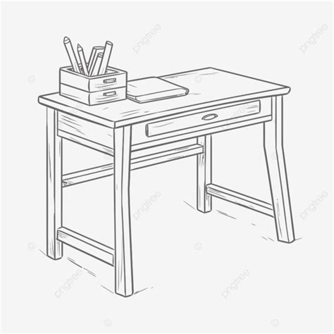 coloring pages   desk  pencils   book vector basic simple