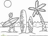 Coloring Surfer Surfboard Dude Pages Surf Kids Template Drawing Surfing Summer Color Board Surfboards Shack Worksheets Beach People Google Grade sketch template