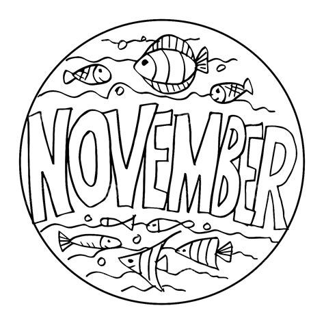 november month coloring page  printable coloring pages