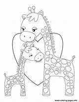 Coloring Giraffe Pages Giraffes Printable Animal Mommy Cartoon Color Print Baby Kids Cat Hugging Kid Colouring Happy Birthday Pets Sheknows sketch template