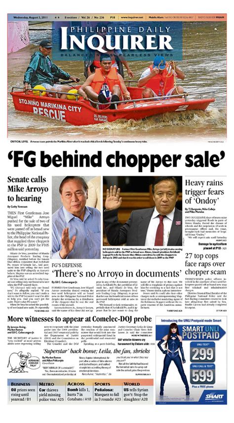 The Inquirer Front Page August 2011