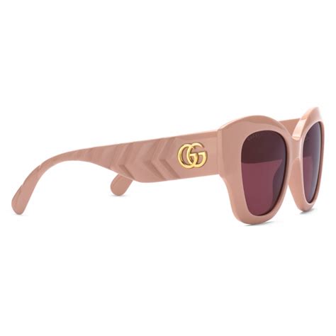 Gucci Cat Eye Sunglasses Pink Burgundy Gucci Eyewear Avvenice