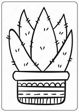 Coloring Cactus Pages Cute Book Prickly Related Posts Printable sketch template