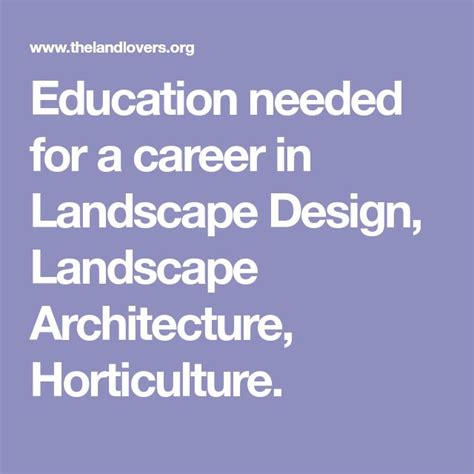 education needed   career  landscape design landscape
