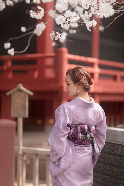 cherry blossoms in kimono by stephanie vargas canvas tokyo creative