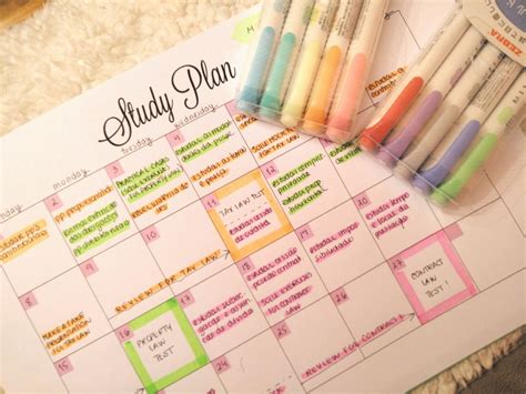 studywithalice learn     study calendar  organization pinterest