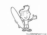 Coloring Pages Surfer Children Sheet Title sketch template