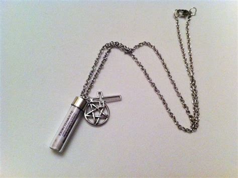 mini supernatural exorcism spell necklace  loveforachilles   buy pinterest