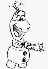 Olaf Coloring Snowman Pages Getcolorings sketch template