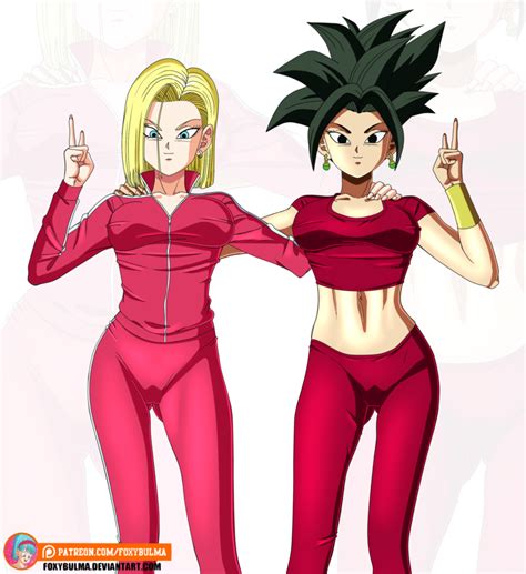 Android 18 And Kefla Posing For The Cameras Dragon Ball