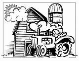 Coloring Tractor Farm Pages Barn Printable Print Drawing Farmers Ecoloringpage Crow Scare Getdrawings Wednesday August sketch template