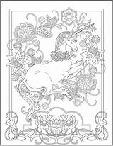 Coloring Unicorn Pages Adults Adult Dover Color Haven Creative Printable Book Unicorns Publications Hard Colouring Pretty Welcome Mandala Girls Kids sketch template
