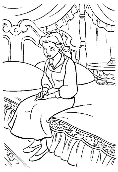 pin  coloring pages beauty  beast